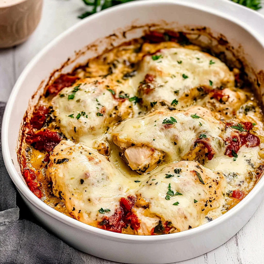 Baked Tuscan Chicken Casserole: Cozy and Creamy Delight
