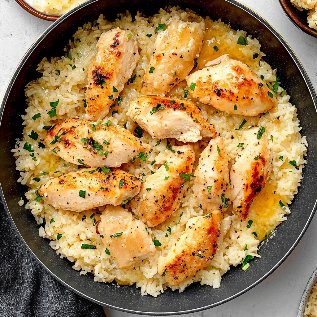Chicken Scampi with Garlic Parmesan Rice: A Flavor Explosion