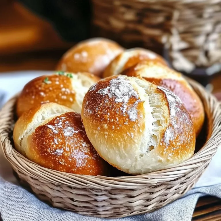 Easy No Knead German Crusty Rolls: Fresh Out of Your Oven