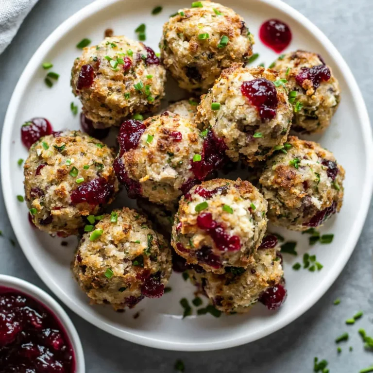 Festive Cranberry Turkey Stuffing Balls: A Cozy Delight