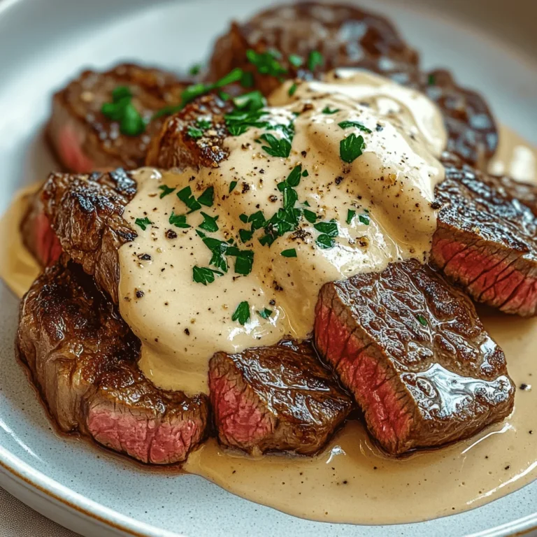 Juicy Steak with Creamy Garlic Sauce: A Decadent Delight