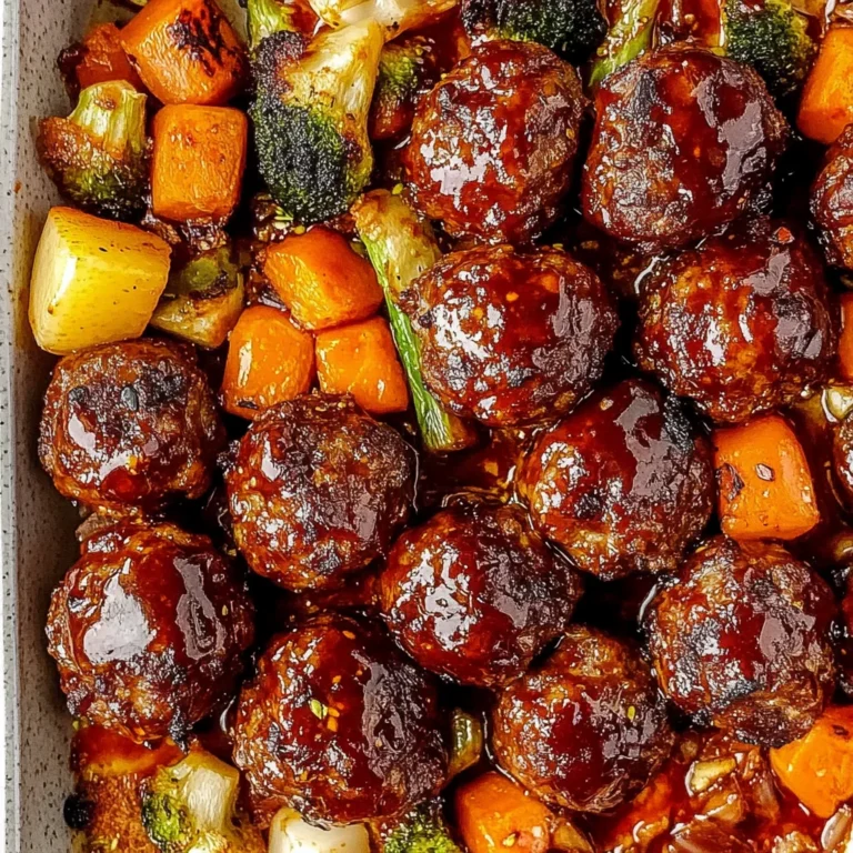 Korean BBQ Meatballs and Vegetables: A Flavor Explosion