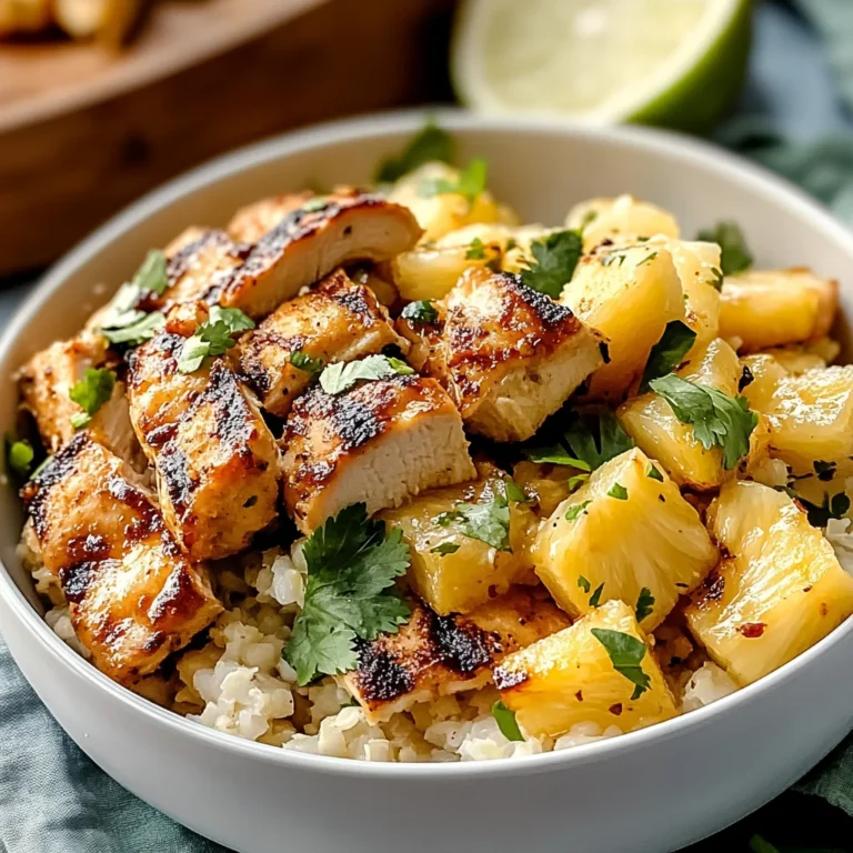 Pineapple Chicken Cauliflower Rice Bowls: Tropical Delight