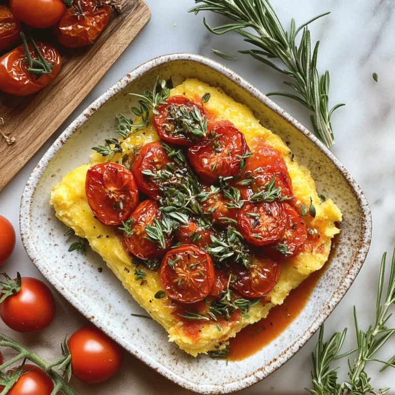 Savory Herbed Polenta & Roasted Tomato Bake: Comforting D…