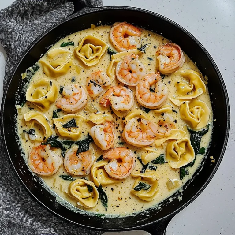 Shrimp Tortellini with Garlic Sauce: Creamy Delight Awaits