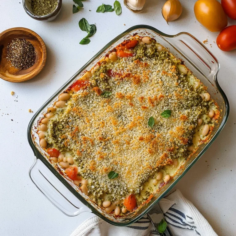 White Bean and Pesto Bake: Creamy Comfort Food Delight