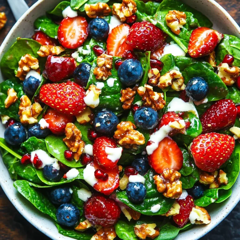 15-Minute Strawberry Spinach Salad: Fresh and Flavorful