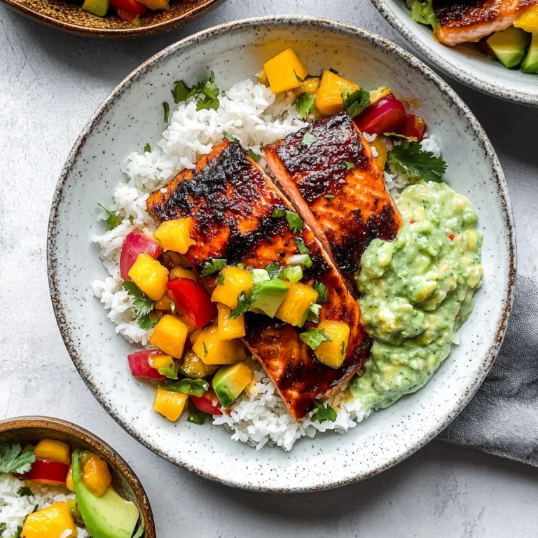 BBQ Salmon Bowls with Mango Avocado Salsa: A Flavor Explo…