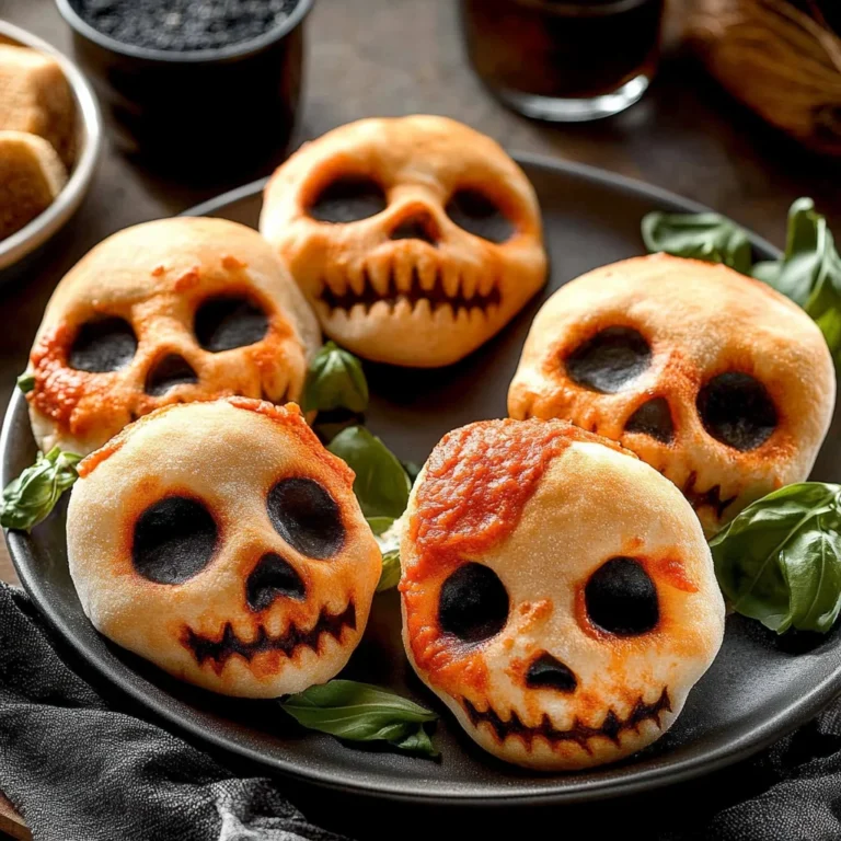 Cheesy Halloween Pizza Skulls: Spookily Delicious Fun