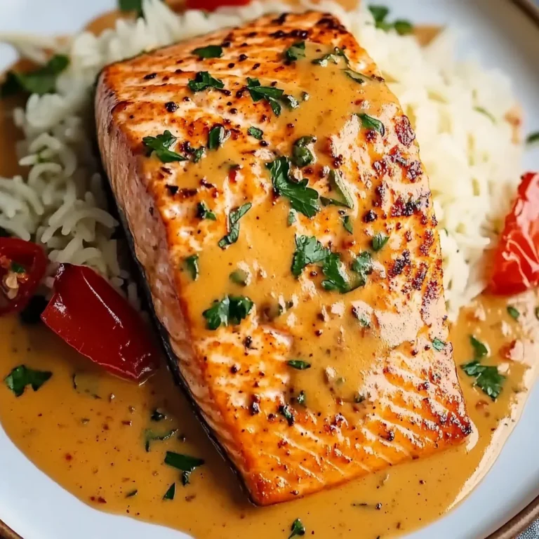 Creamy Roasted Red Pepper Salmon Recipe – Delicious & Easy