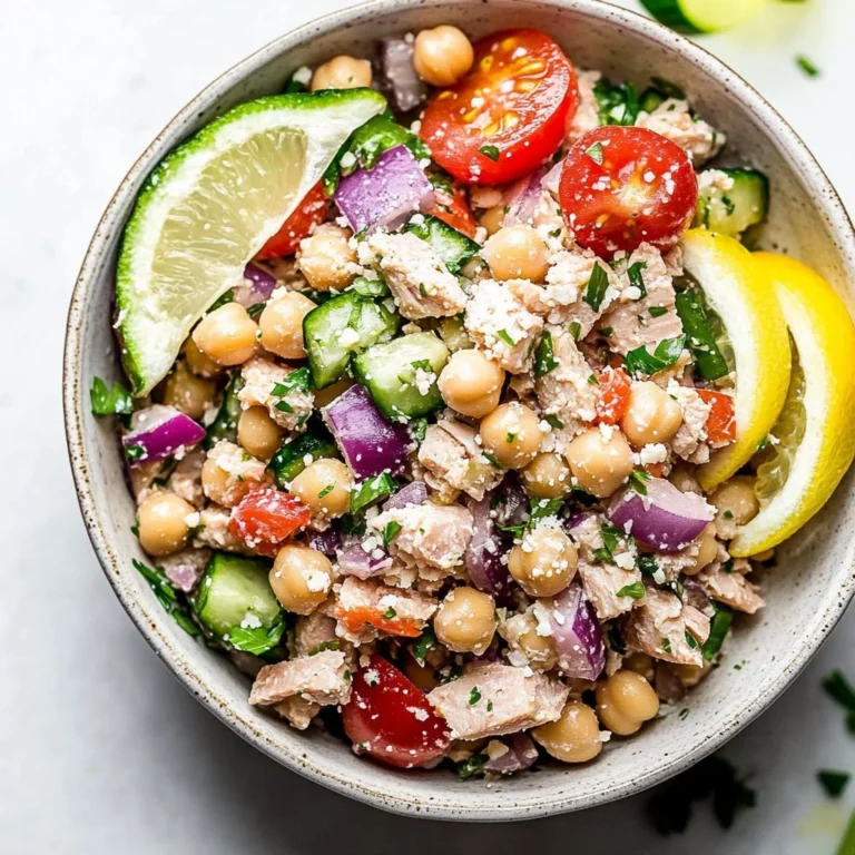 Mediterranean Chickpea Tuna Salad: Refreshing and Satisfying