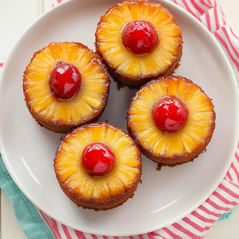 Mini Pineapple Upside-Down Cheesecakes: A Tropical Delight