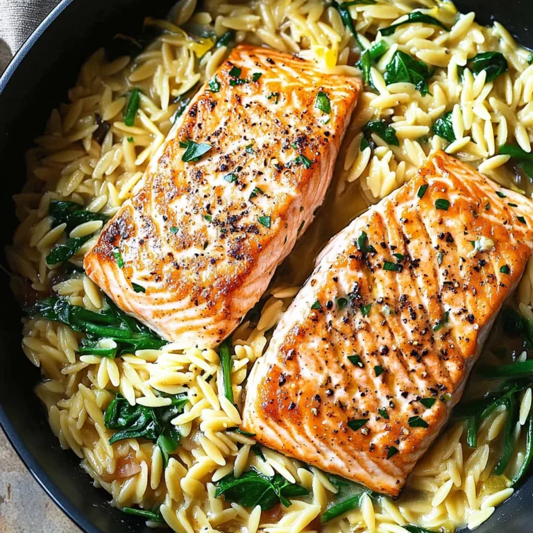 One Skillet Salmon with Lemon Orzo: Easy Weeknight Delight