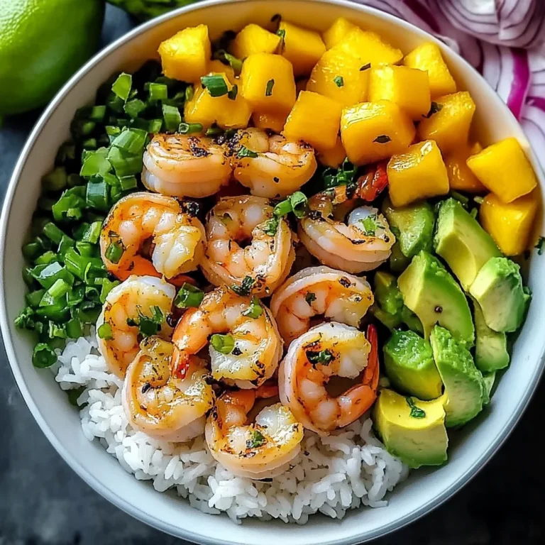 Shrimp Avocado Mango Rice Bowl Recipe: A Tropical Delight