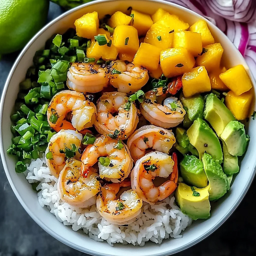 Shrimp Avocado Mango Rice Bowl Recipe: A Tropical Delight