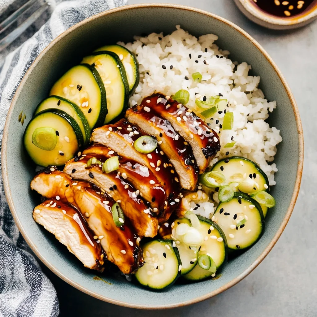 Teriyaki Chicken Zucchini Bowls: A Delicious Healthy Meal!
