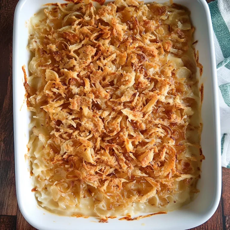 French Onion Funeral Potatoes: Creamy and Cheesy Delight