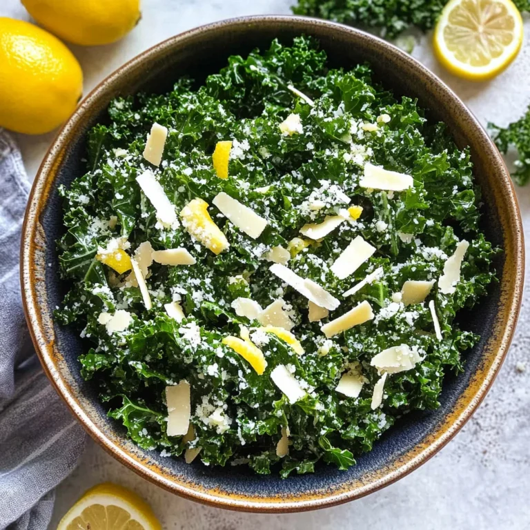Lemony Parmesan Kale Salad: Refreshing and Zesty Delight