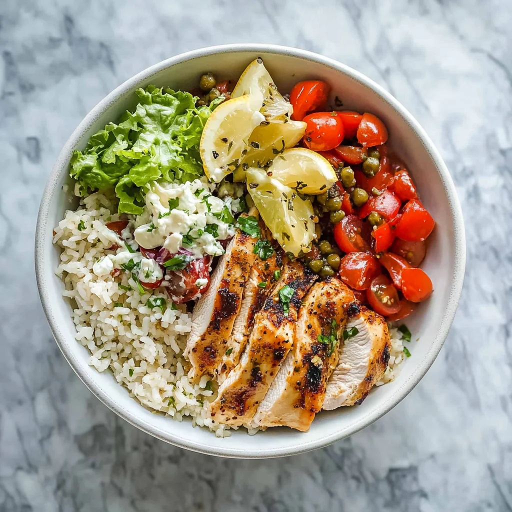 Mediterranean Chicken and Rice Bowl: Flavorful and Easy