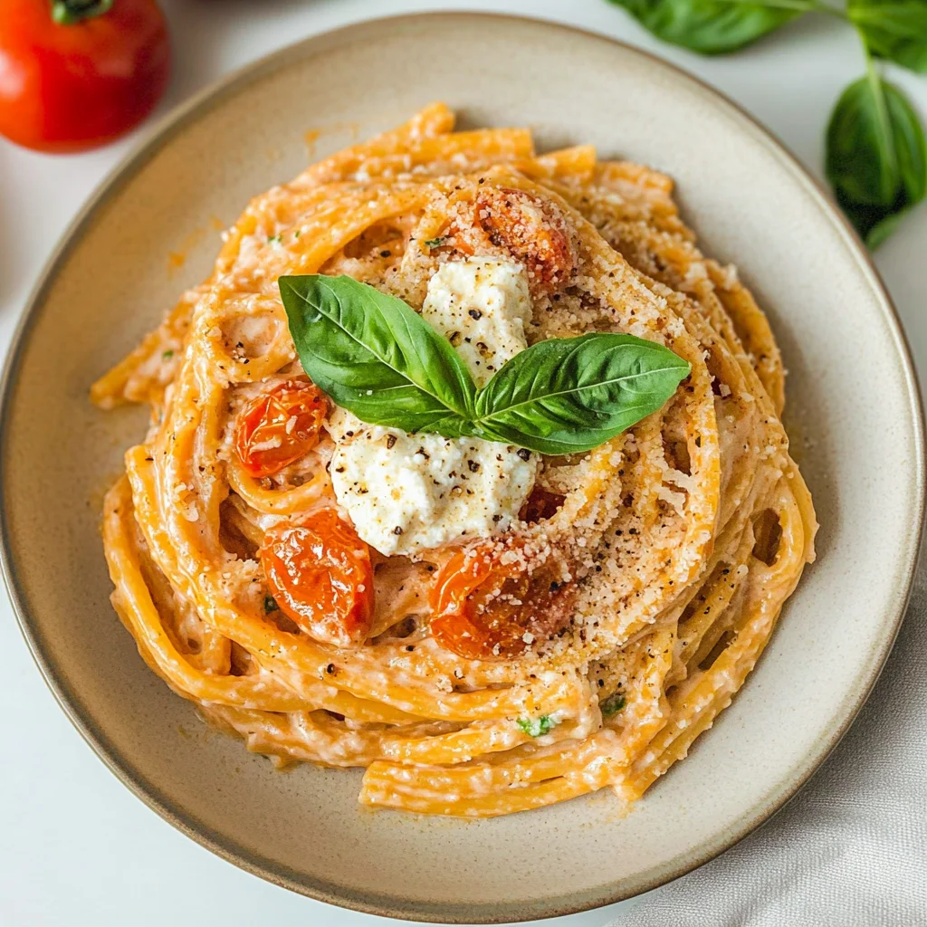 Roasted Tomato and Garlic Ricotta Pasta: A Creamy Delight