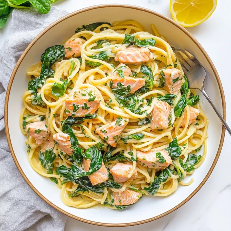 Salmon Spinach Pasta Dish: A Delicious Dinner Delight